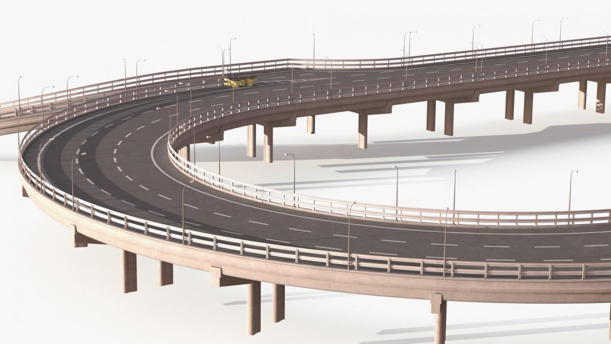 Highway Road Elements Collection 4 3D model