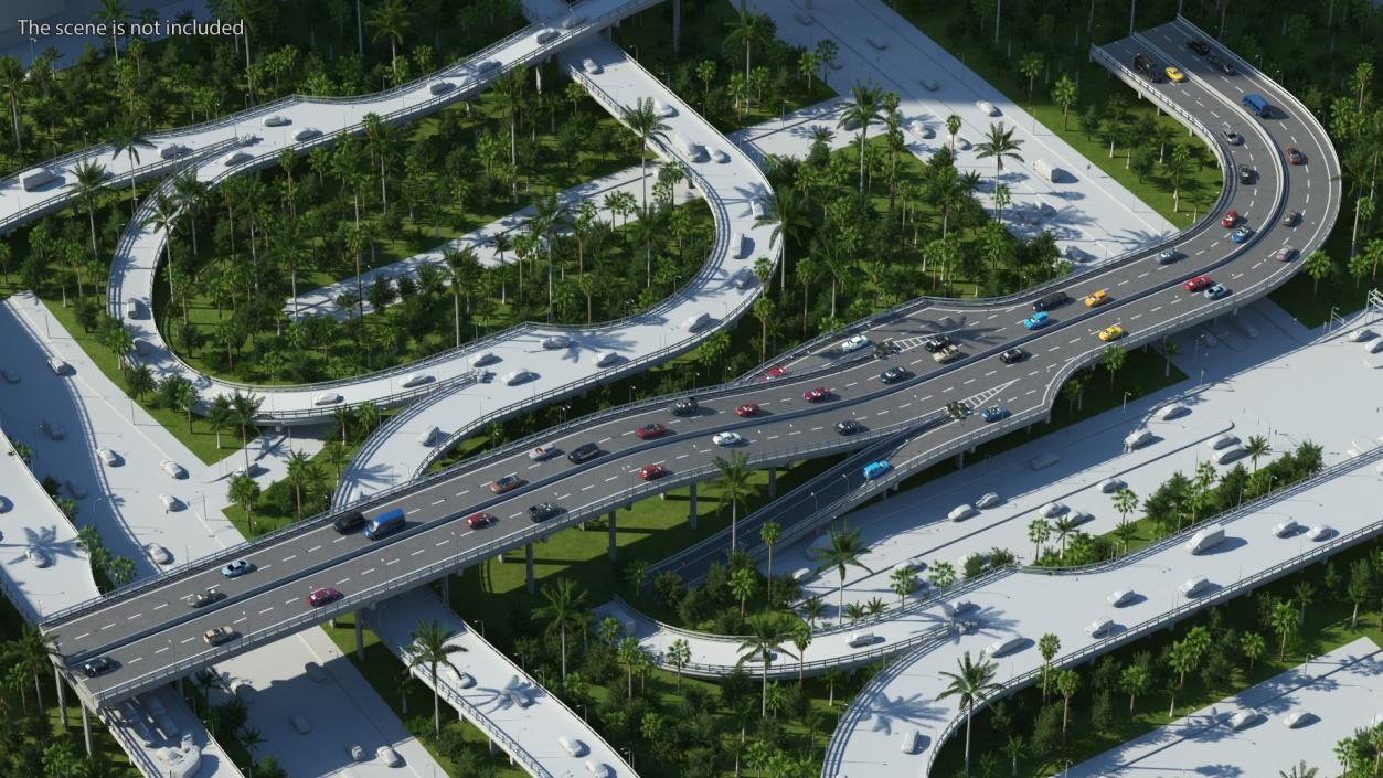 Highway Road Elements Collection 4 3D model