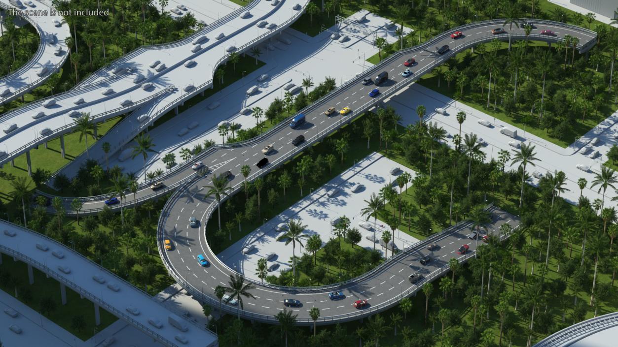 Highway Road Elements Collection 4 3D model