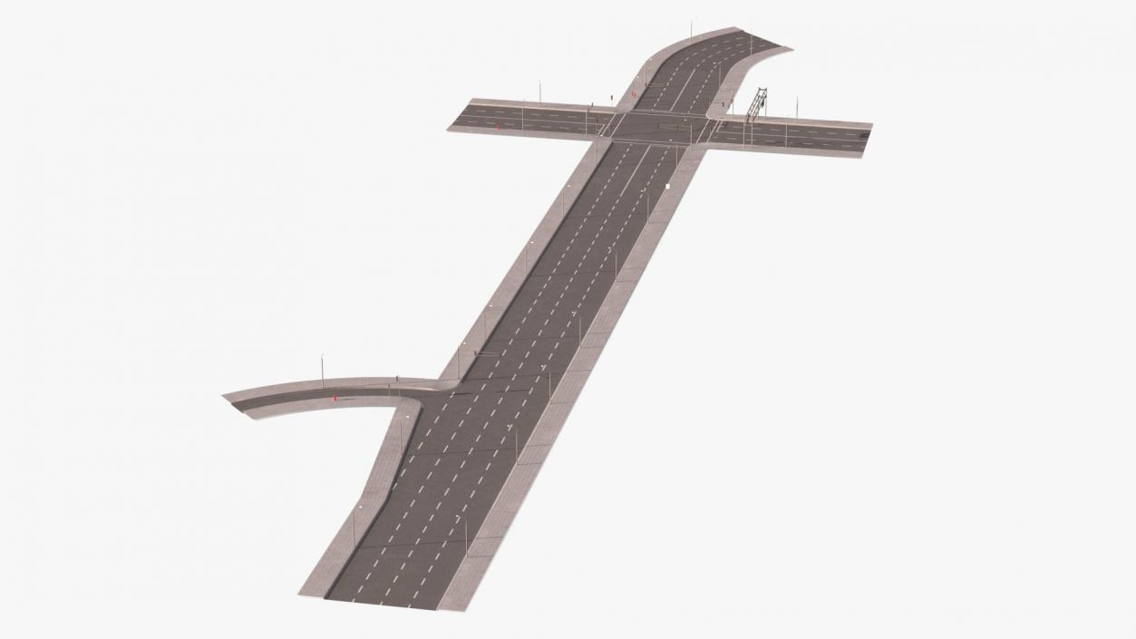 Highway Road Elements Collection 4 3D model