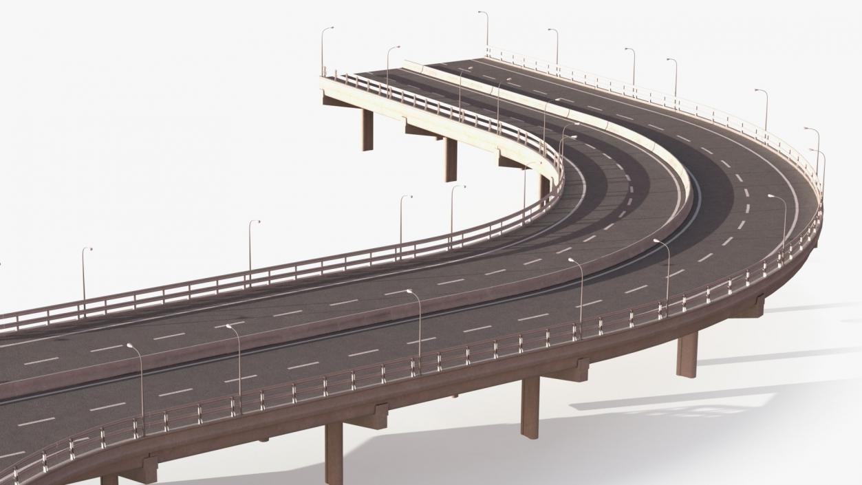 Highway Road Elements Collection 4 3D model