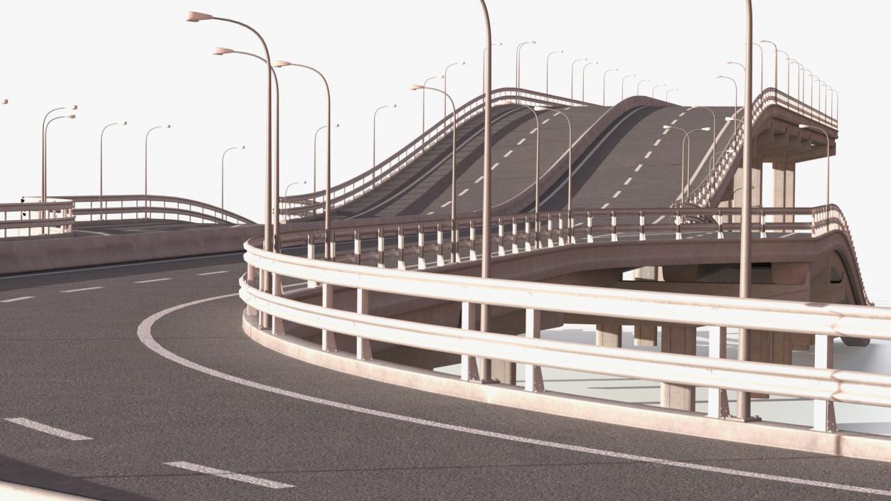 Highway Road Elements Collection 4 3D model