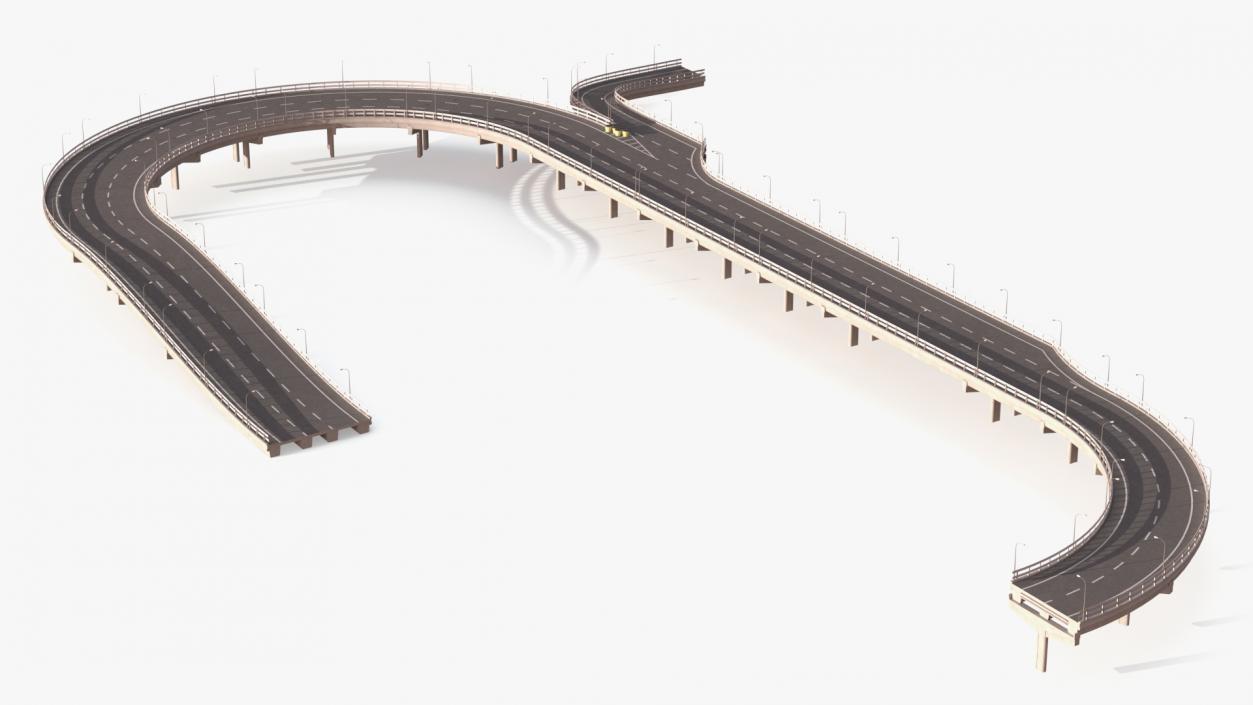 Highway Road Elements Collection 4 3D model