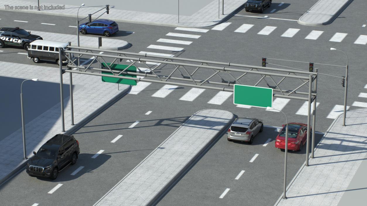 Highway Road Elements Collection 4 3D model