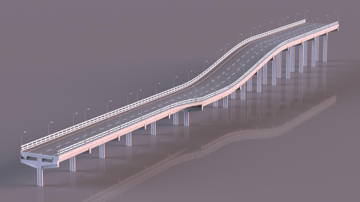 Highway Road Elements Collection 4 3D model