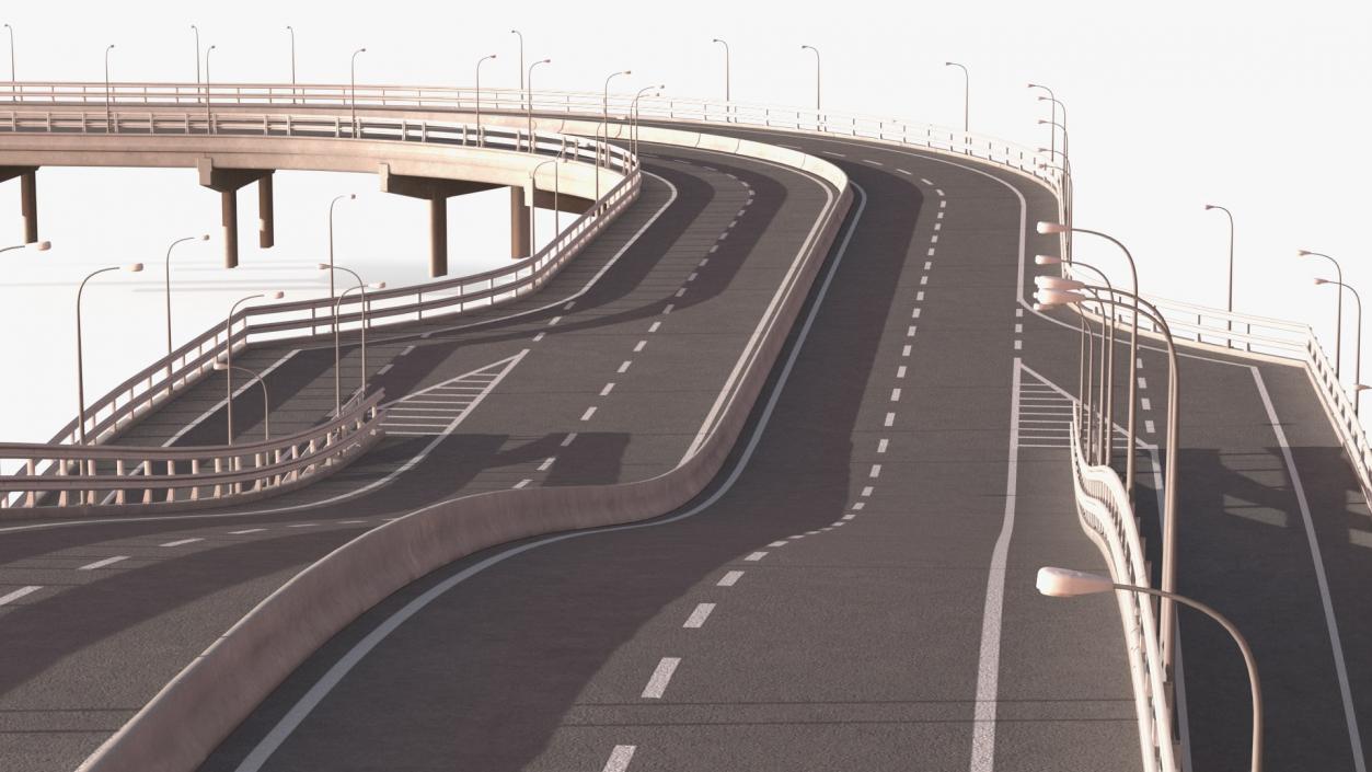 Highway Road Elements Collection 4 3D model