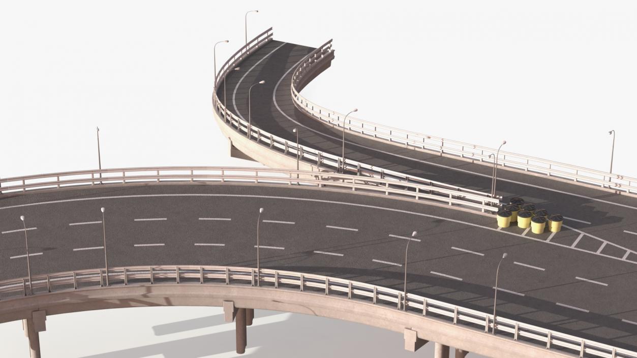 Highway Road Elements Collection 4 3D model