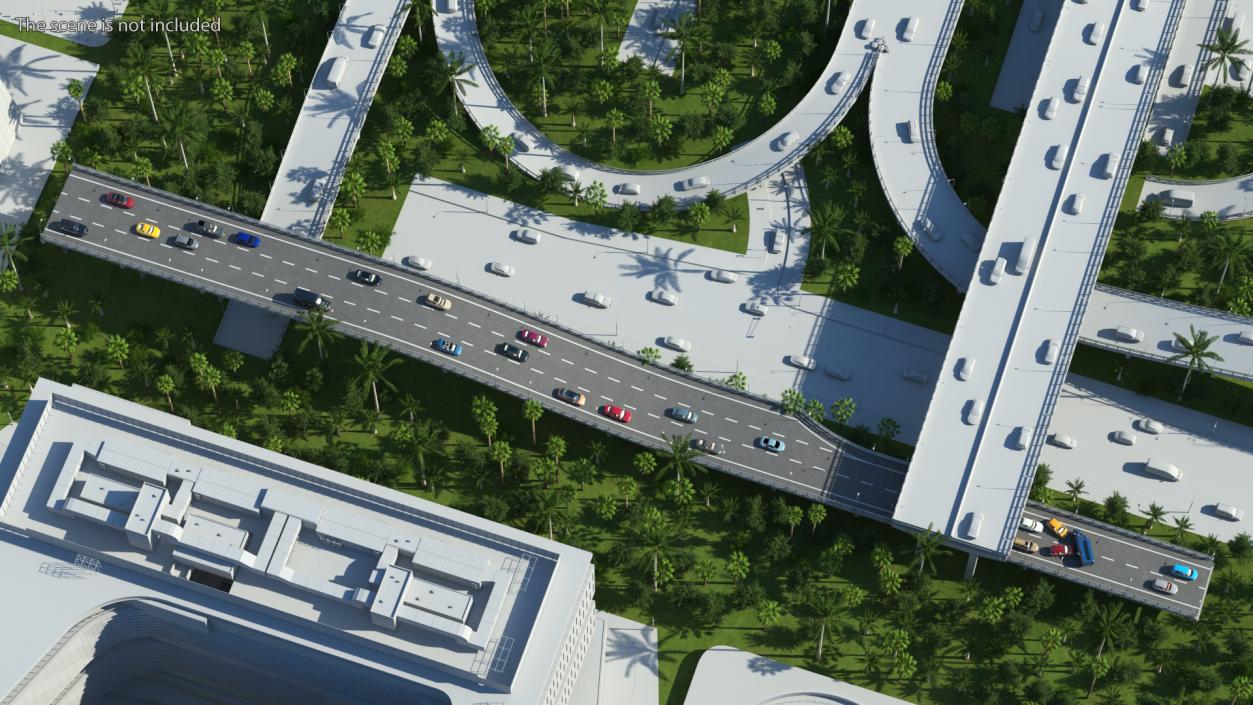 Highway Road Elements Collection 4 3D model