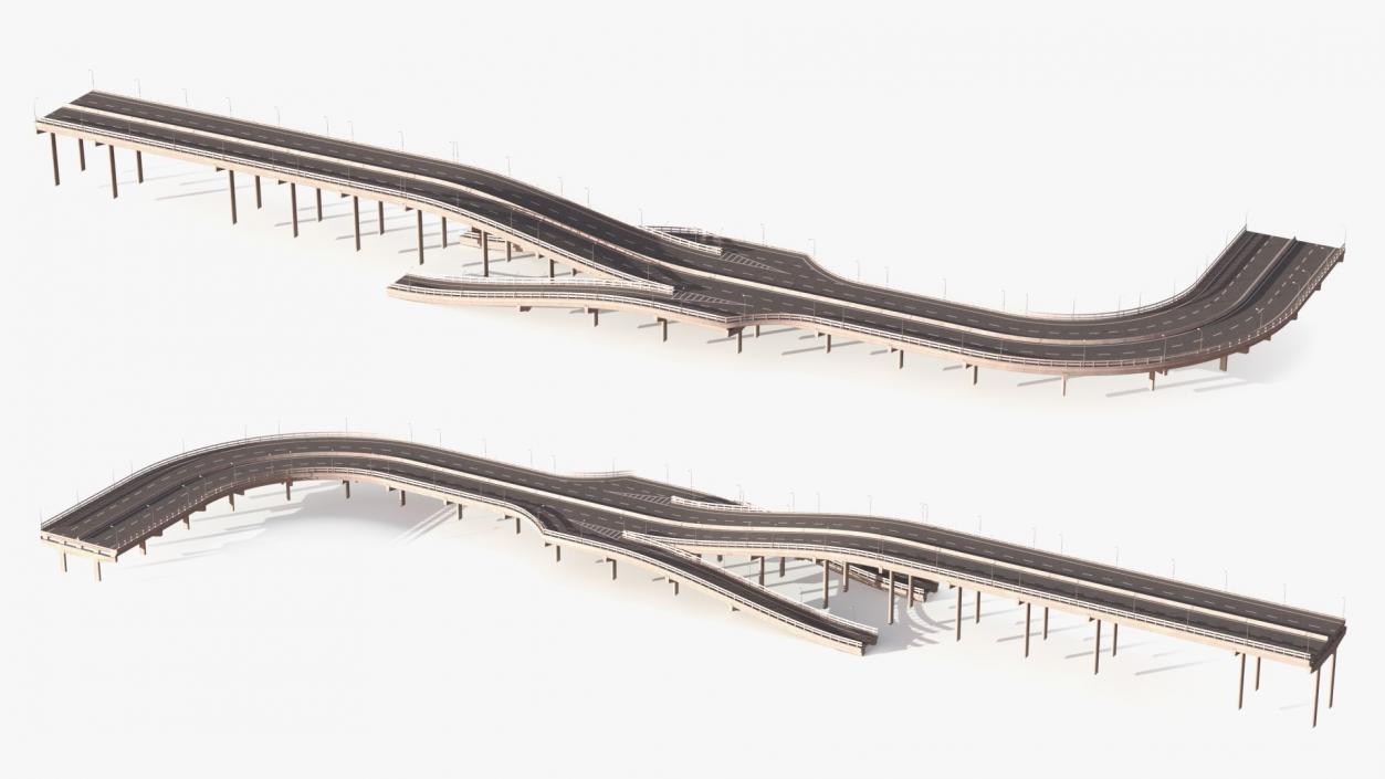 Highway Road Elements Collection 4 3D model