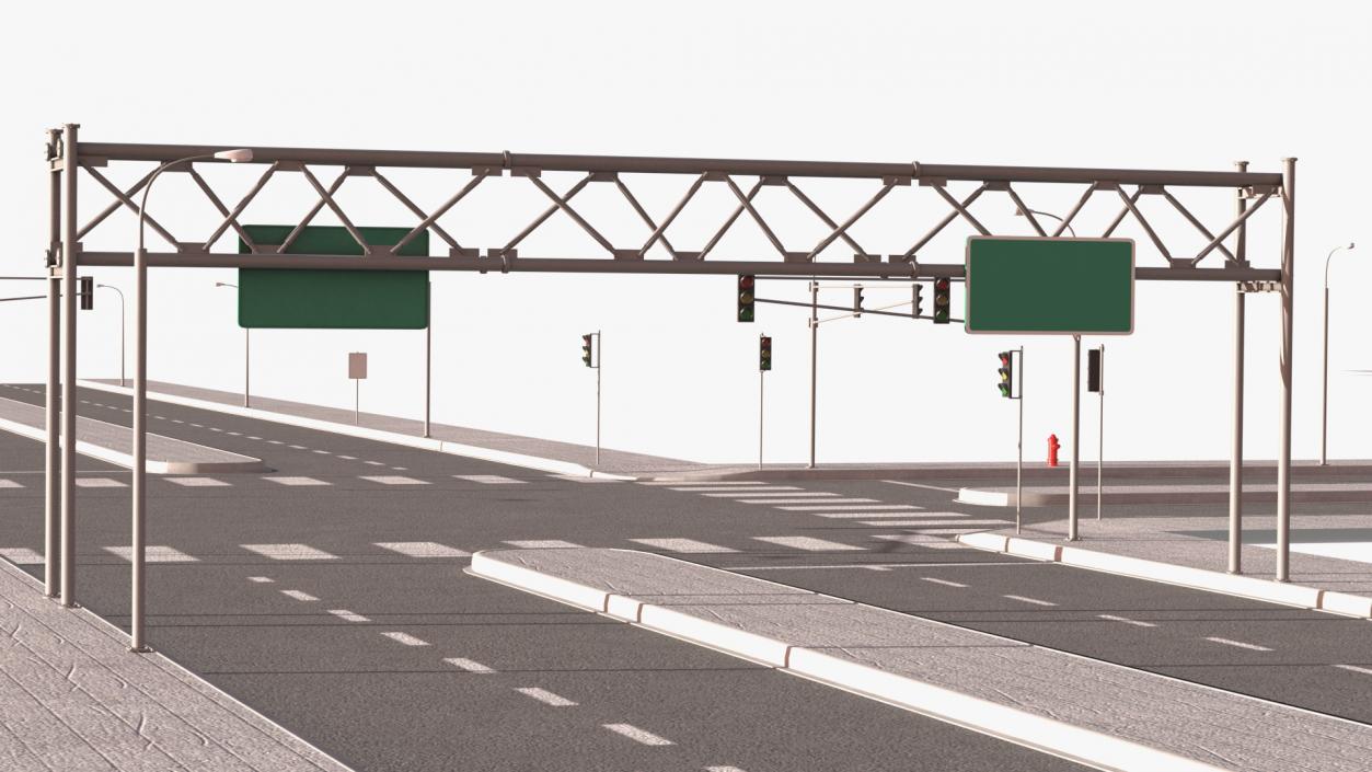 Highway Road Elements Collection 4 3D model