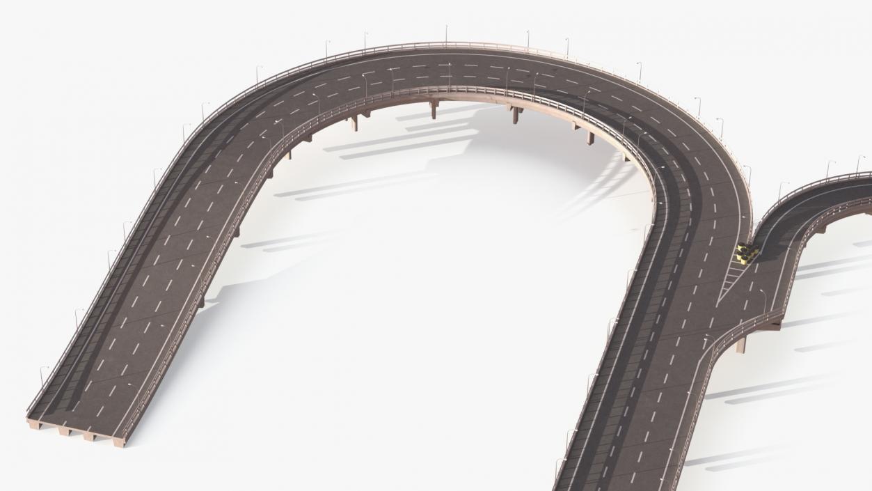 Highway Road Elements Collection 4 3D model