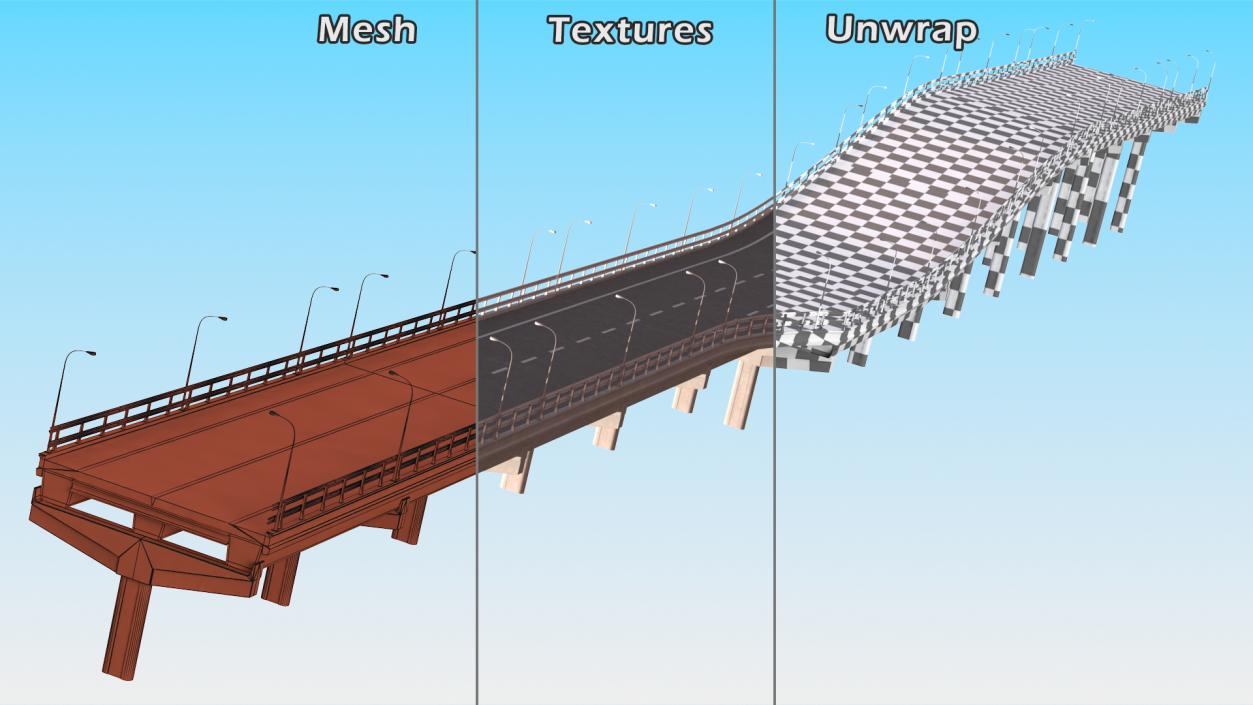 Highway Road Elements Collection 4 3D model