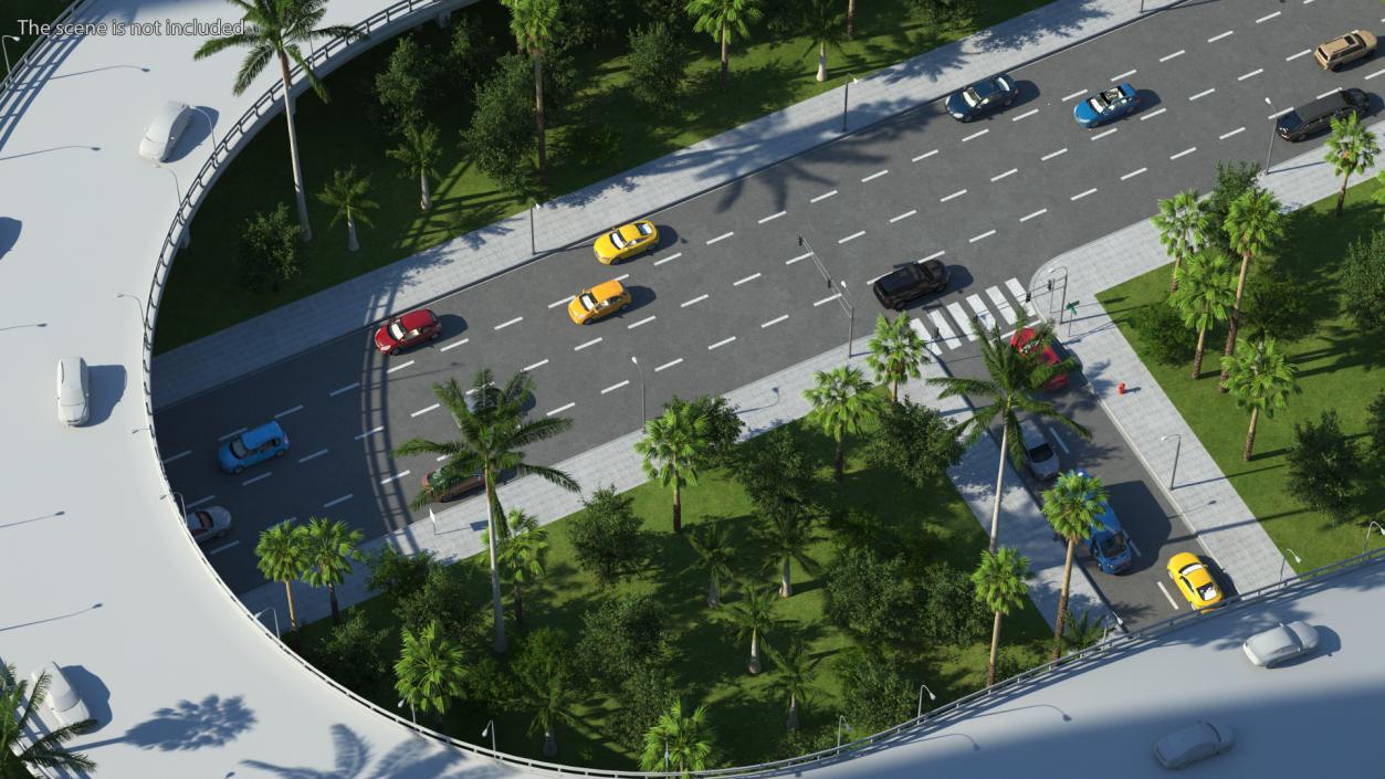 Highway Road Elements Collection 4 3D model