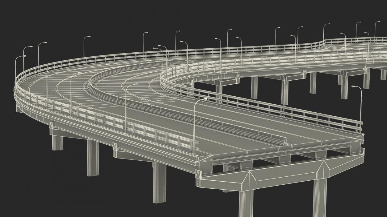 Highway Road Elements Collection 4 3D model