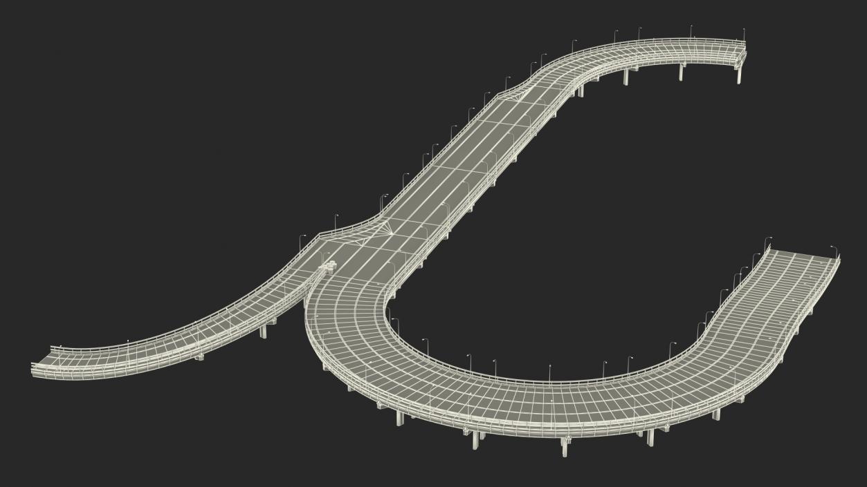 Highway Road Elements Collection 4 3D model