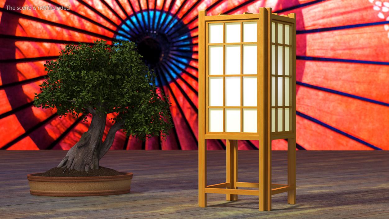 Shoji Floor Lamp Night Glow 3D