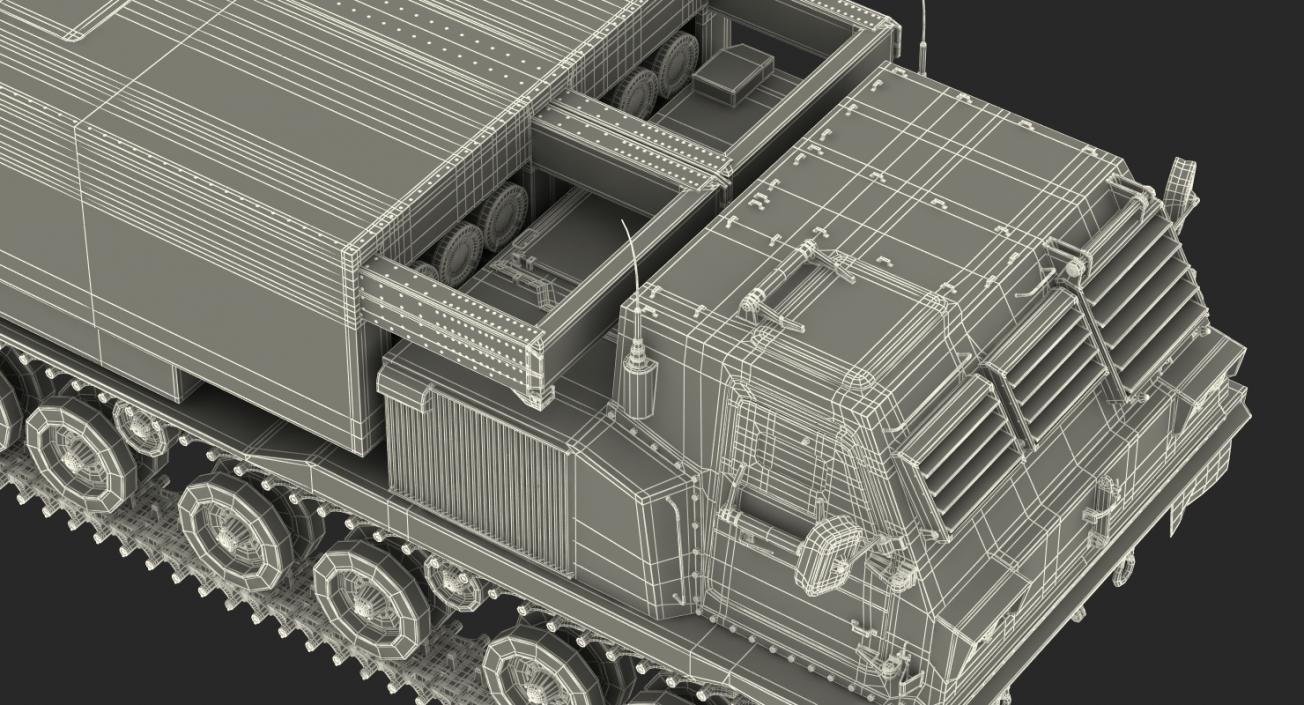 3D M270 Multiple Launch Rocket System Rigged