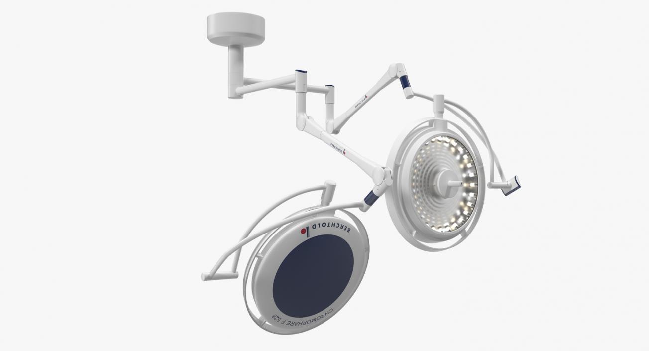 Ceiling Mount Berchtold Chromophare Surgical Lighting System Rigged 3D