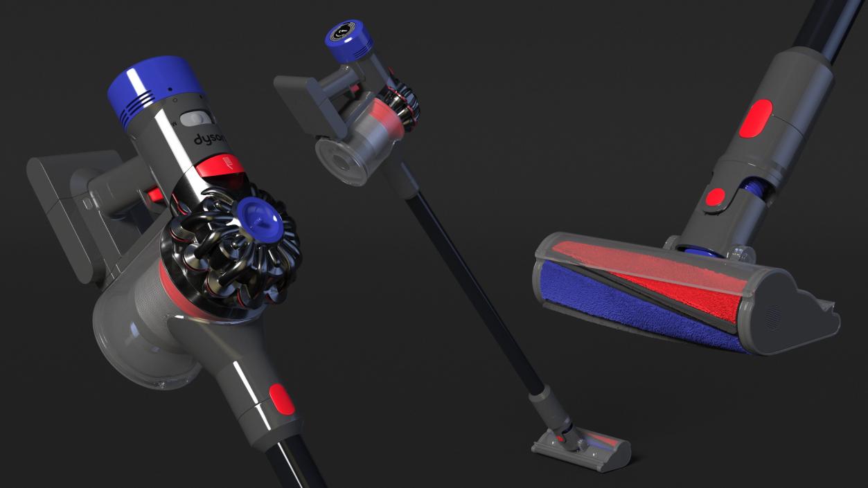 3D Dyson V8 Cordless Vacuum Rigged