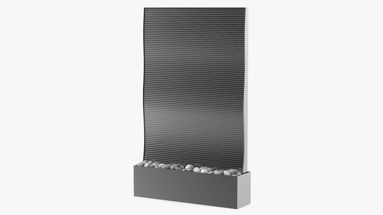 3D model Wall Mount Waterfall Metallic Empty