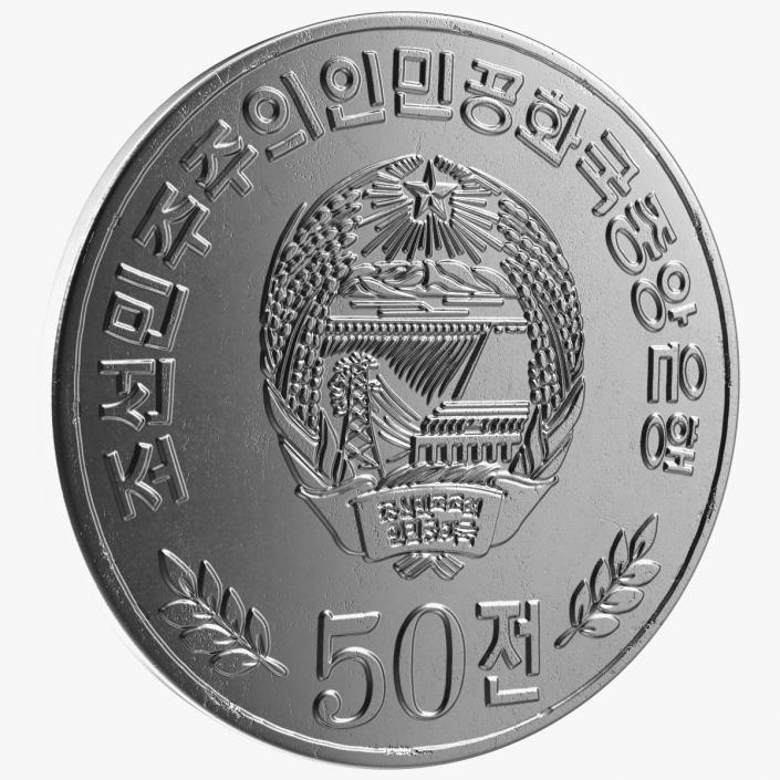 North Korea 50 Chon Coin 2002 3D model