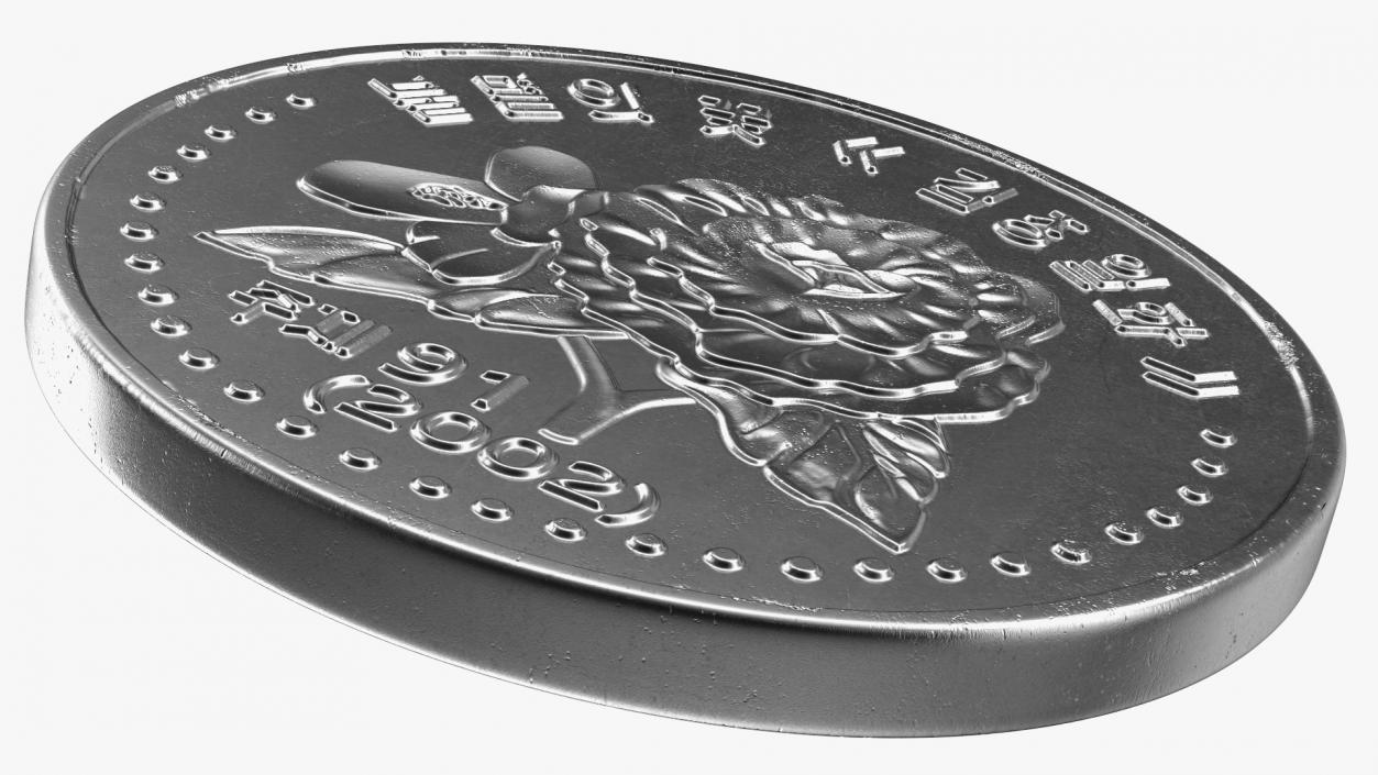 North Korea 50 Chon Coin 2002 3D model