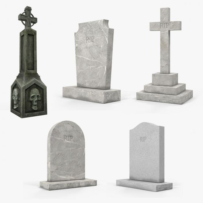 Halloween Gravestones Collection 3D