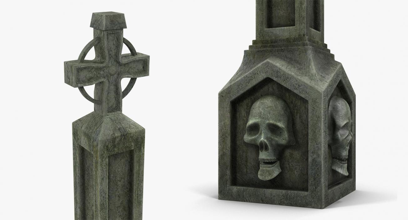 Halloween Gravestones Collection 3D