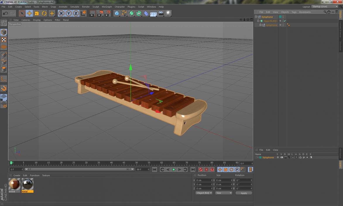 Xylophone 3D model