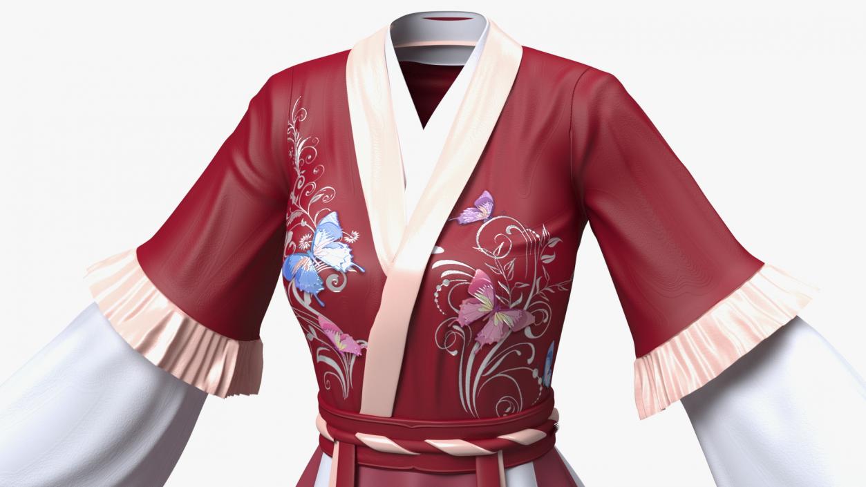 Clothes Set Traditional Chinese Style for Women 3D