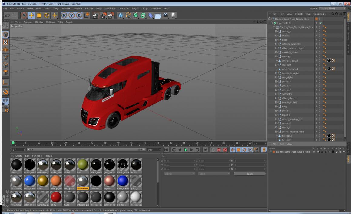 3D model Electric Semi Truck Nikola One