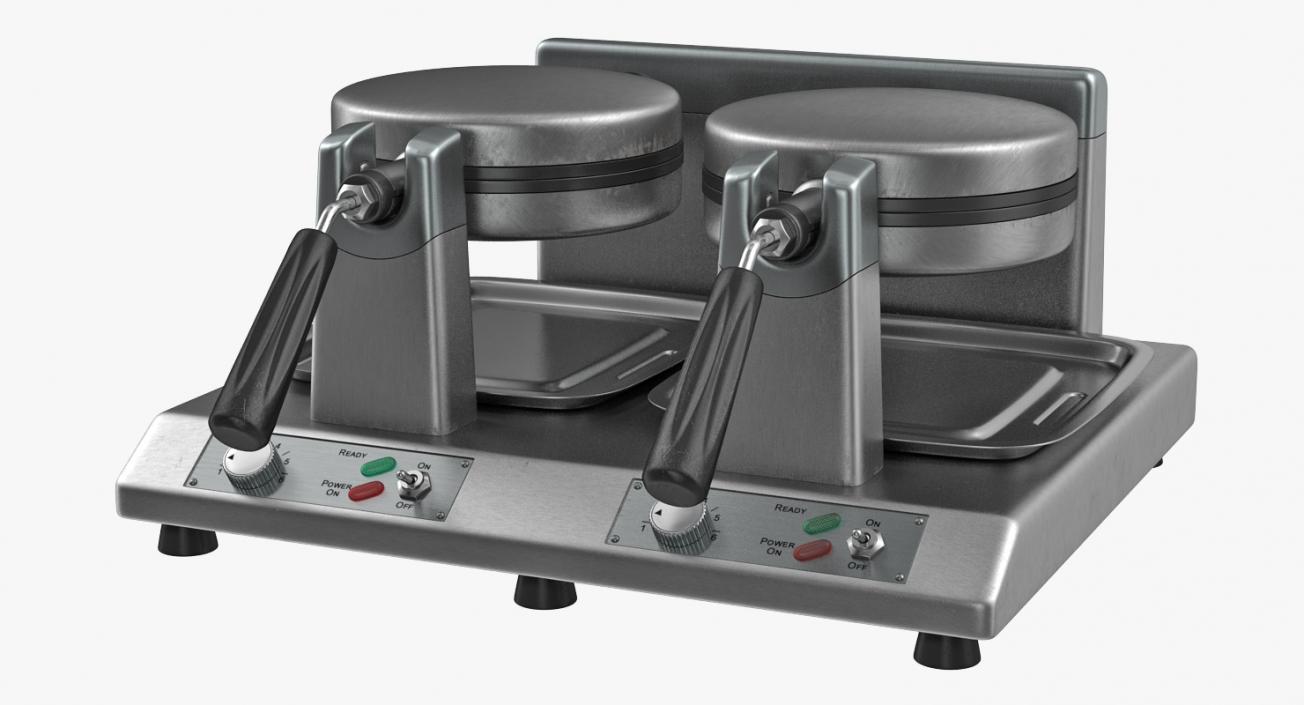 3D Commercial Waffle Maker Double Heads