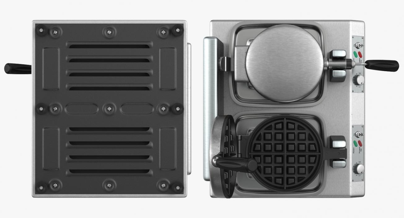 3D Commercial Waffle Maker Double Heads