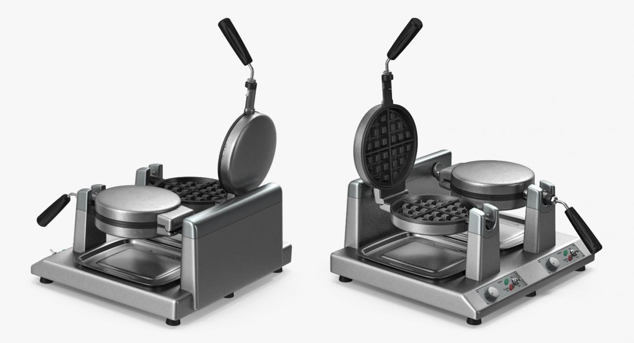 3D Commercial Waffle Maker Double Heads