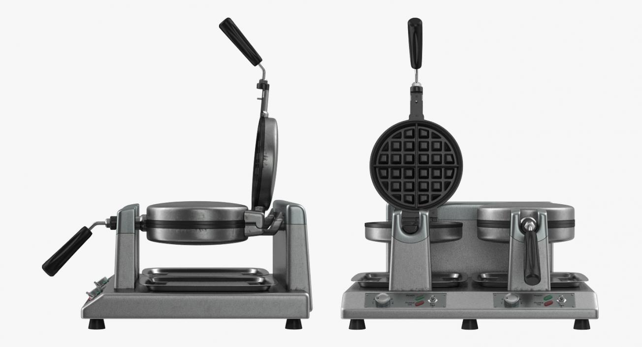 3D Commercial Waffle Maker Double Heads