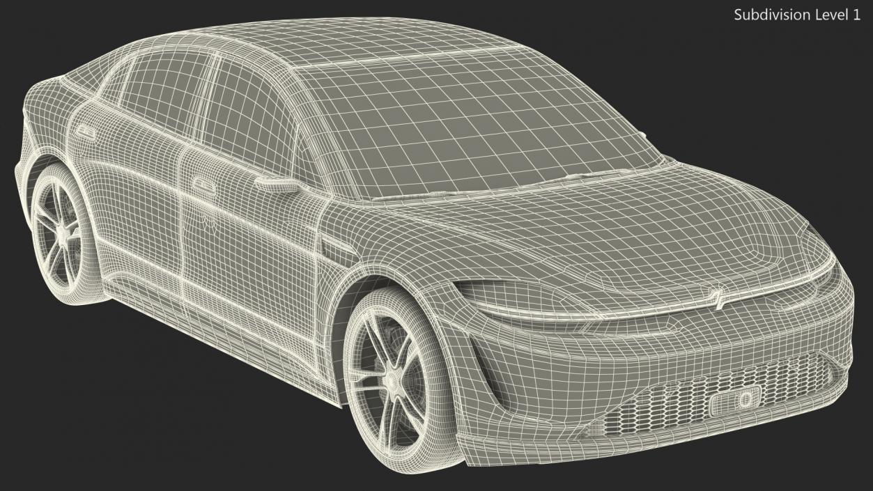 3D Sony Vision S Concept Rigged model