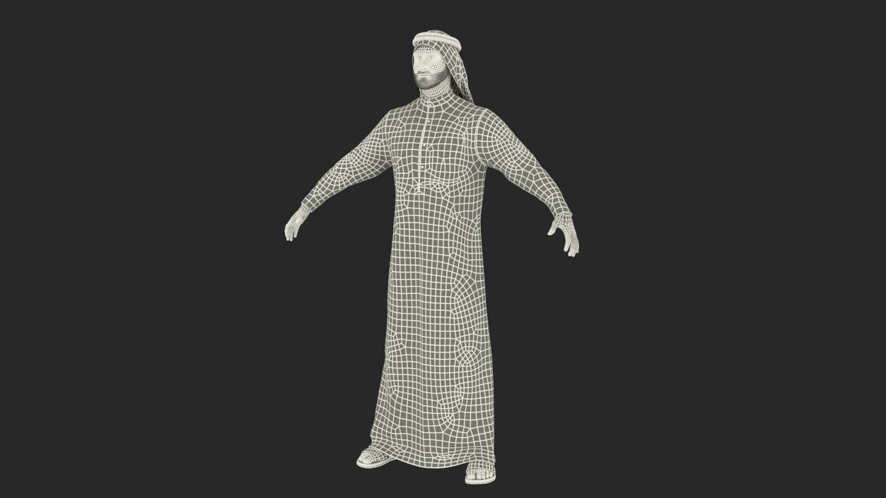 3D Arab Man with Traditional Arabic Symbols Collection