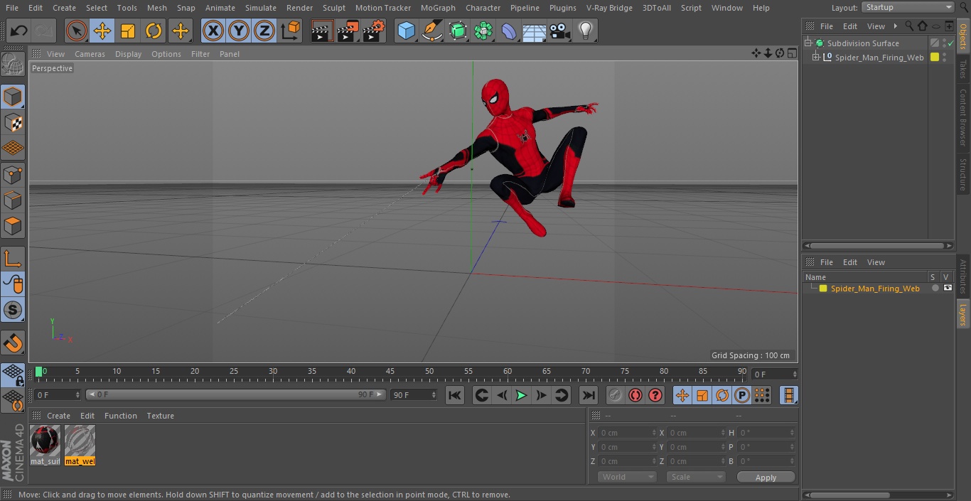 3D Spider Man Firing Web