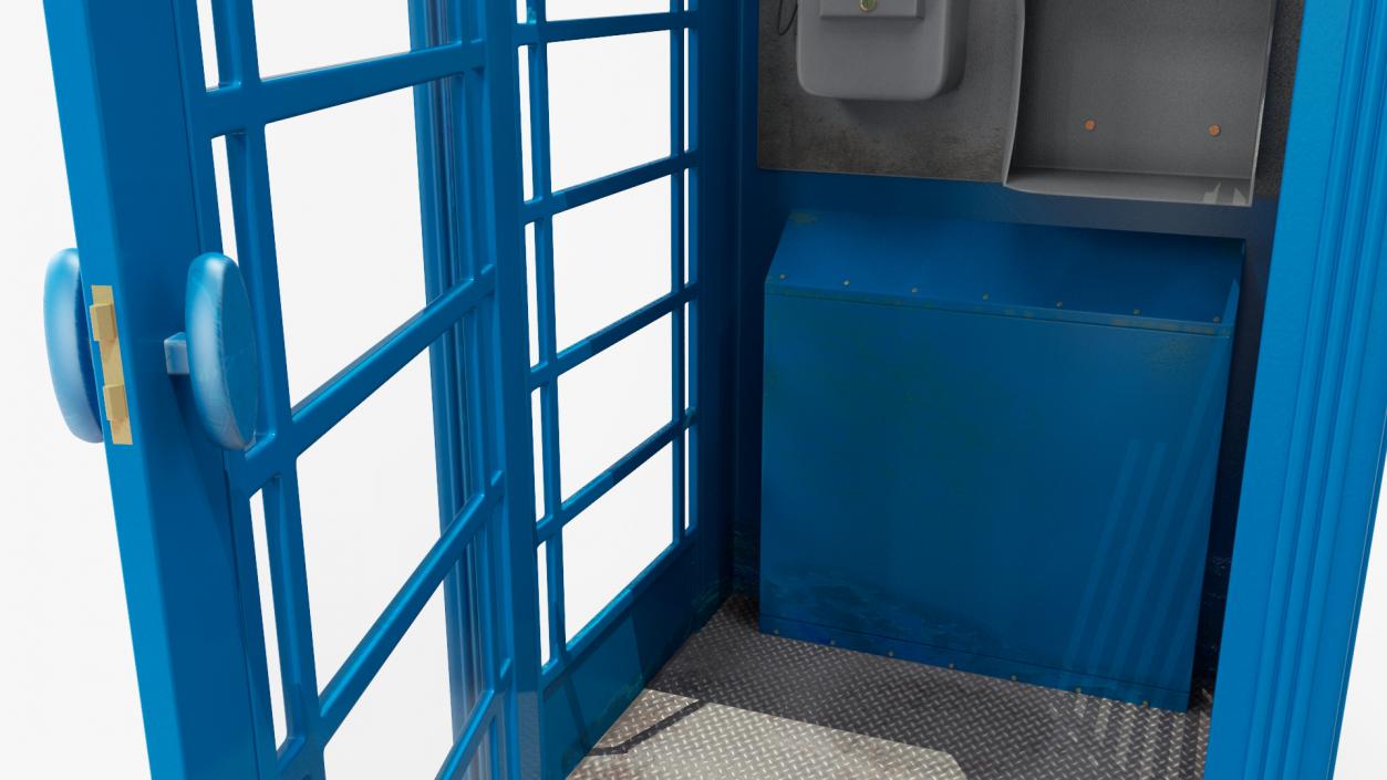 3D London Phone Booth Blue model