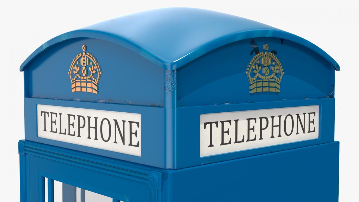 3D London Phone Booth Blue model