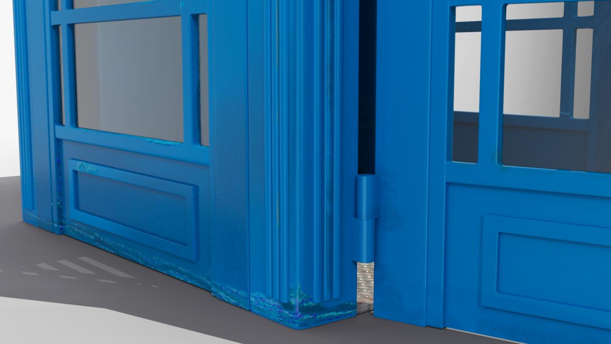 3D London Phone Booth Blue model