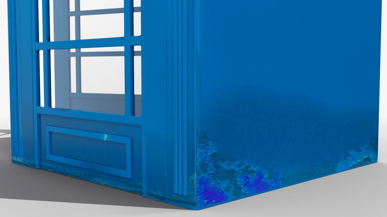 3D London Phone Booth Blue model