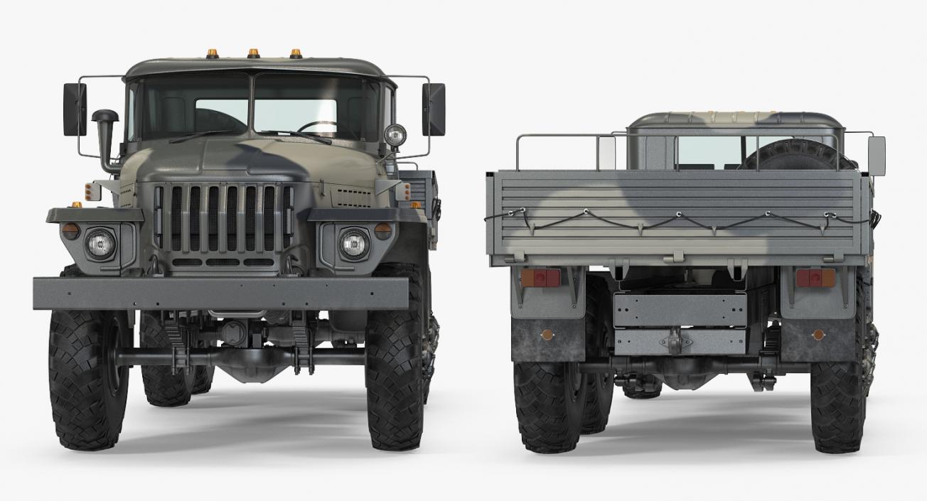 3D model URAL 4320 Russian Cargo 6x6 Truck Rigged