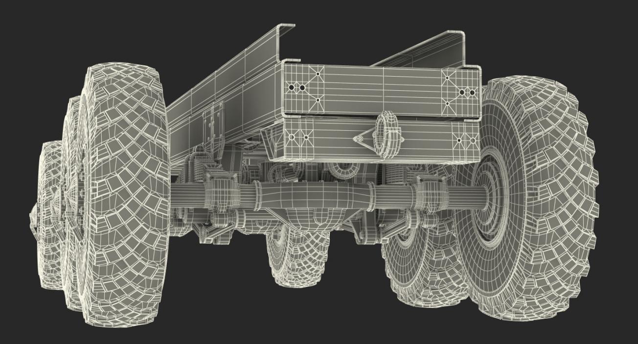 3D model URAL 4320 Russian Cargo 6x6 Truck Rigged