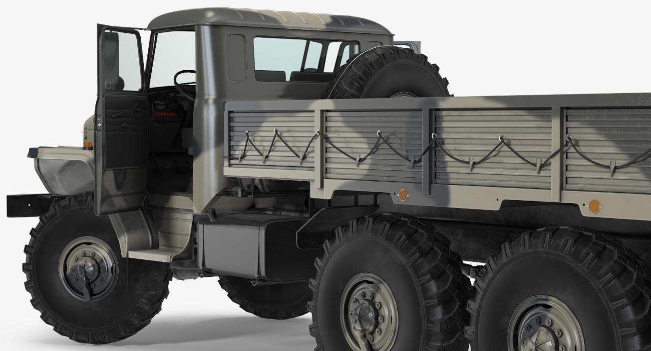 3D model URAL 4320 Russian Cargo 6x6 Truck Rigged