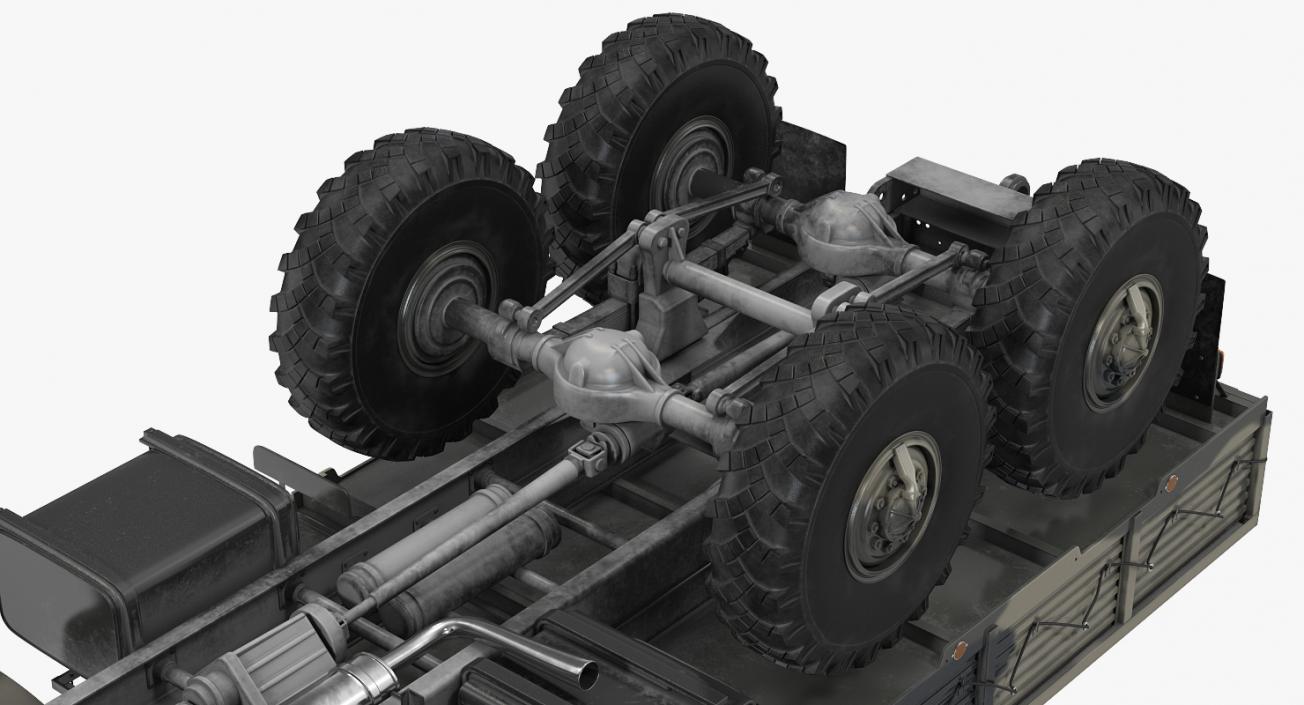 3D model URAL 4320 Russian Cargo 6x6 Truck Rigged