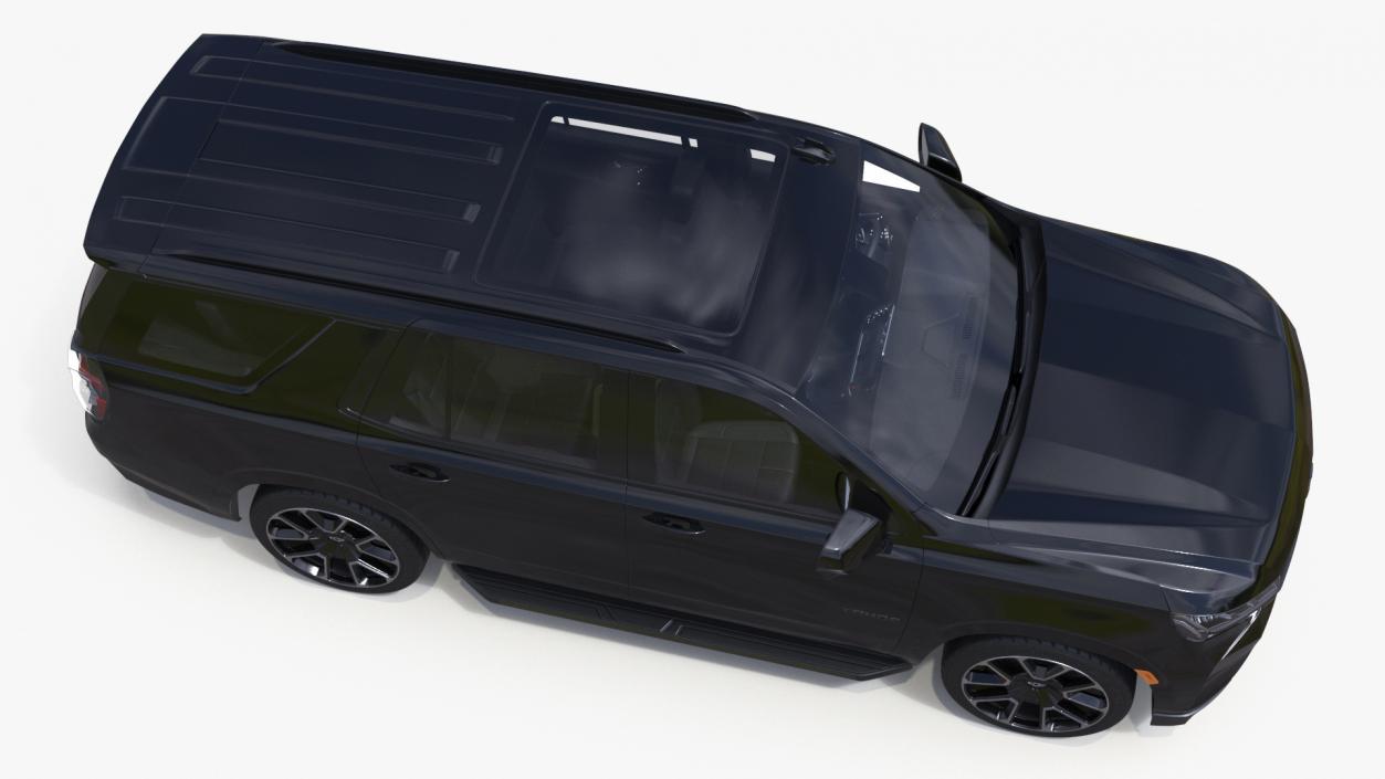 3D SUV Chevrolet Tahoe 2024 Black Simplified