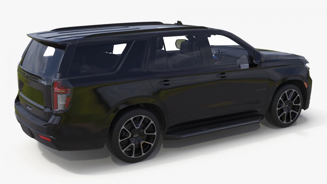 3D SUV Chevrolet Tahoe 2024 Black Simplified