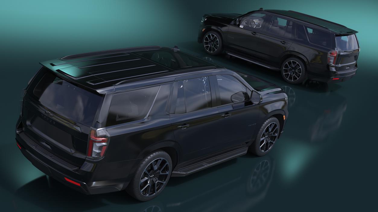 3D SUV Chevrolet Tahoe 2024 Black Simplified