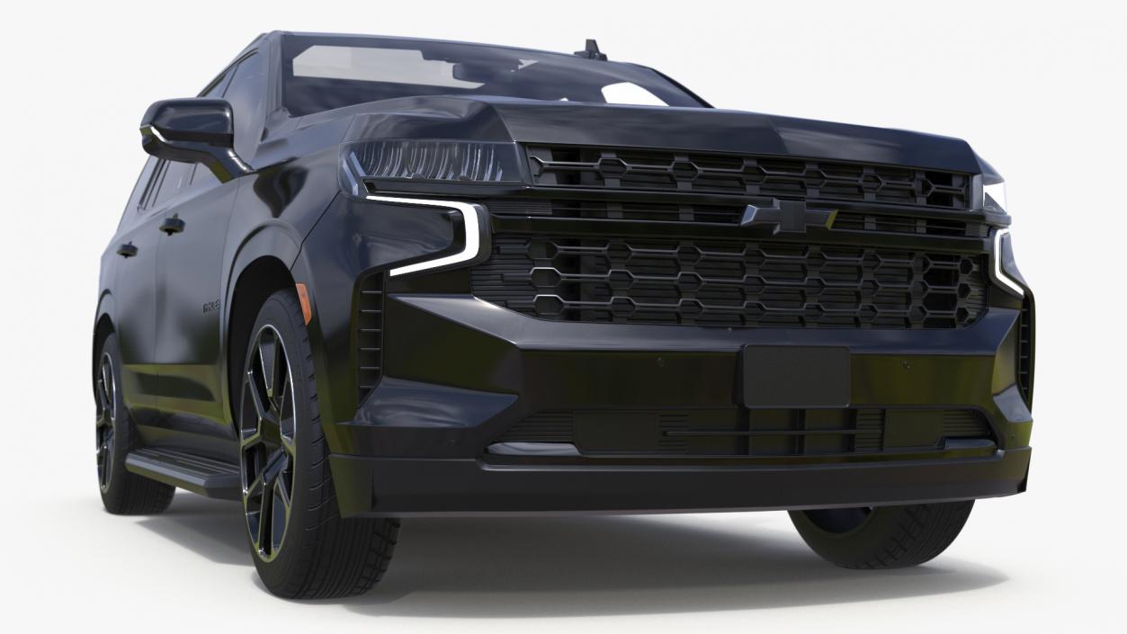 3D SUV Chevrolet Tahoe 2024 Black Simplified